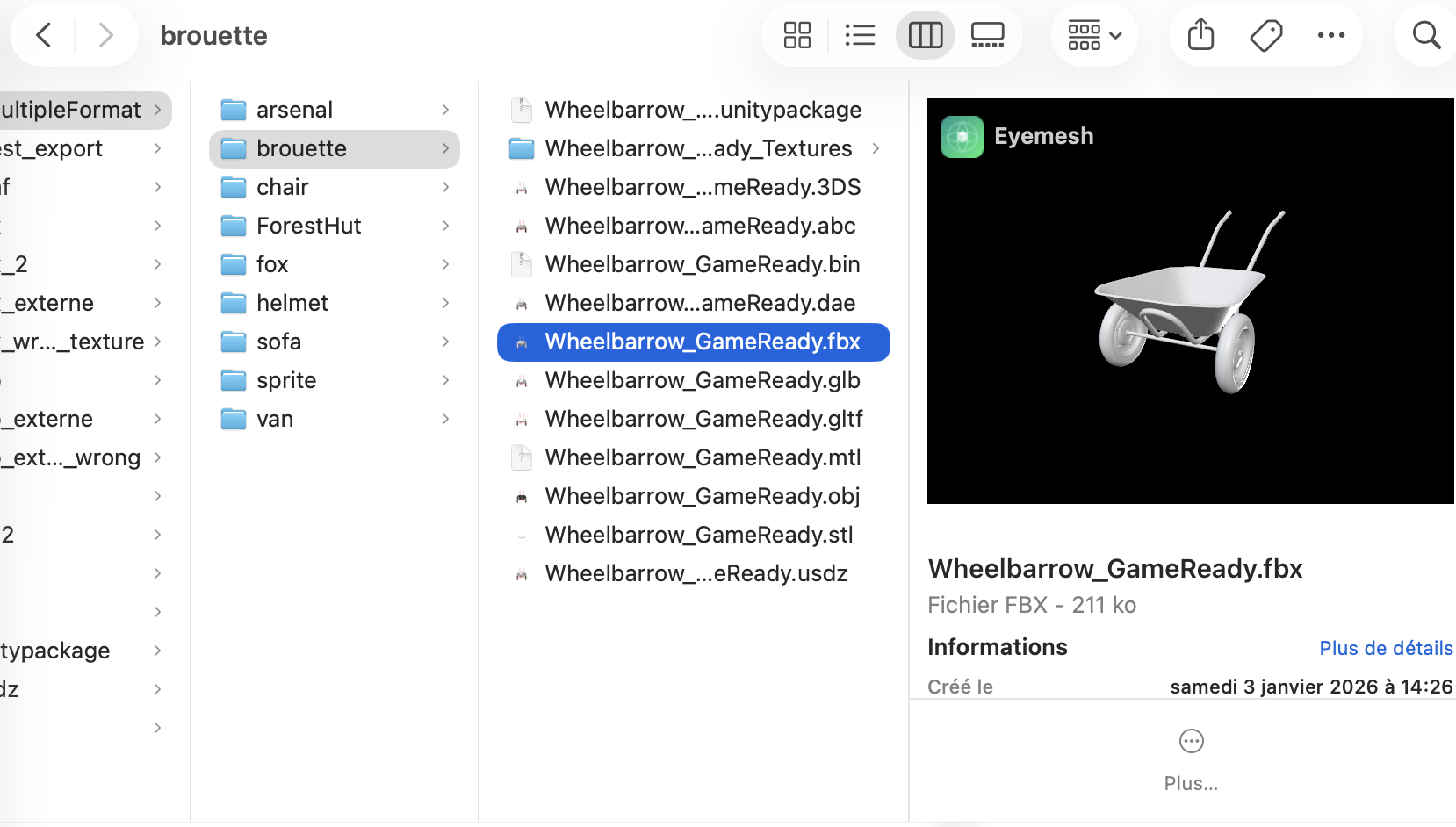 Preview a 3D File in Finder with QuickLook on Mac (Without Opening Any App)