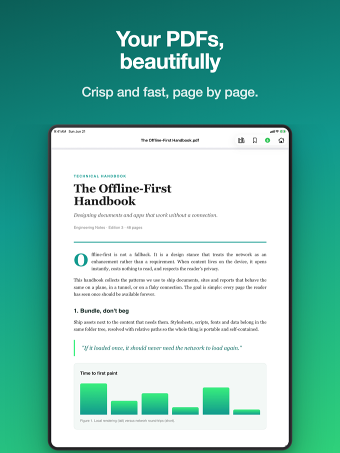 Pagira PDF reader on iPad